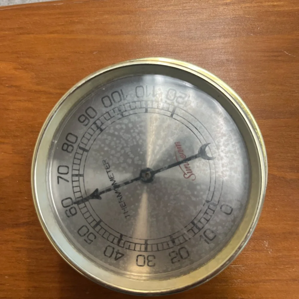 Vintage Sunbeam Nautical Wooden Weather, Temp & Barometer Wall Display 16x4x7